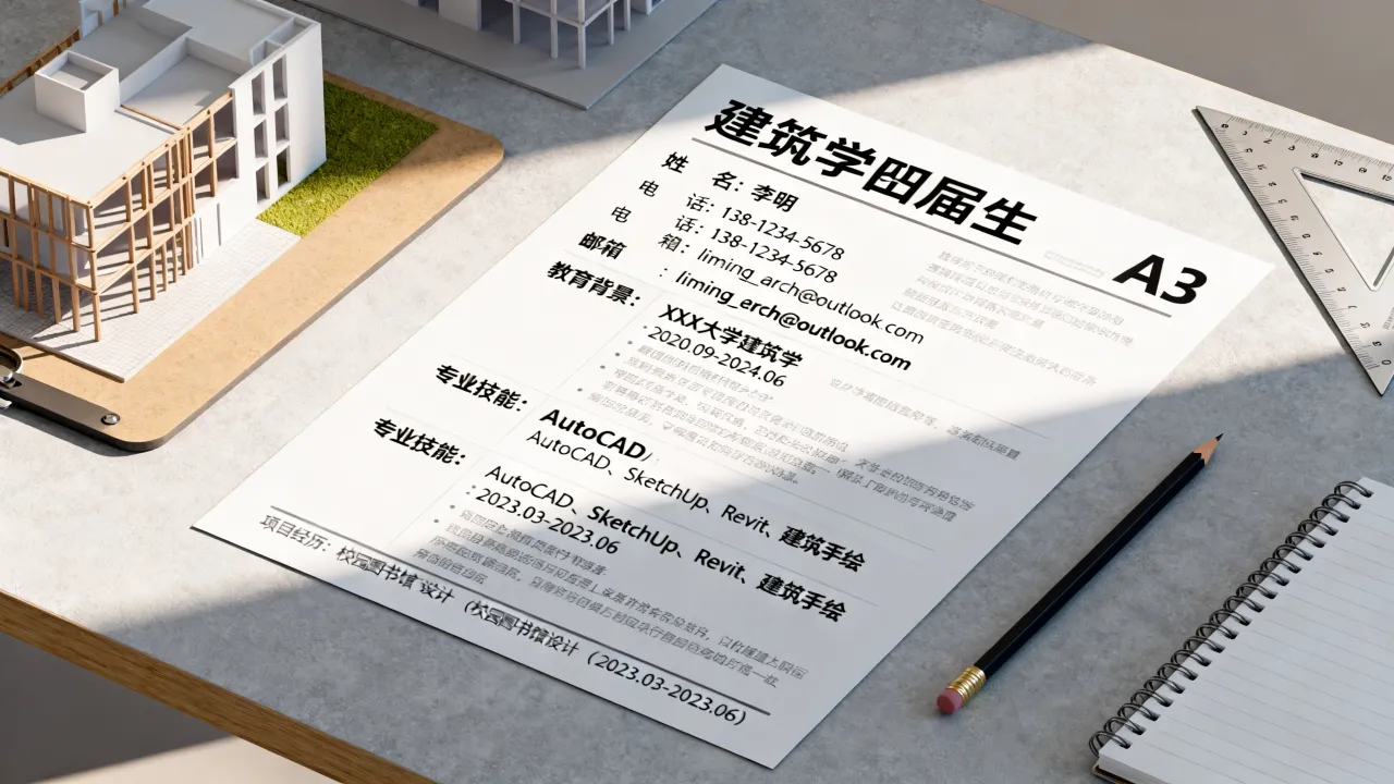 建筑学专业简历怎么写，应届生求职简历如何突出亮点？-图2