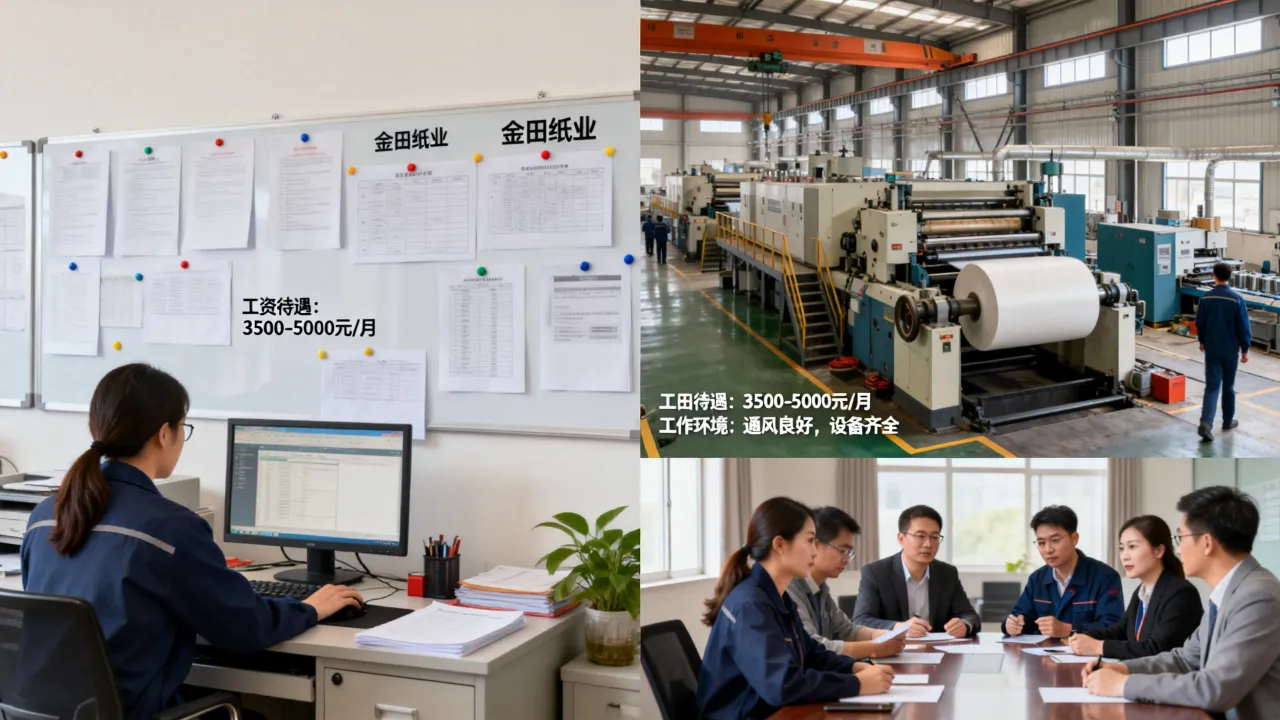 金田纸业怎么样,金田纸业的工资待遇和工作环境怎么样?