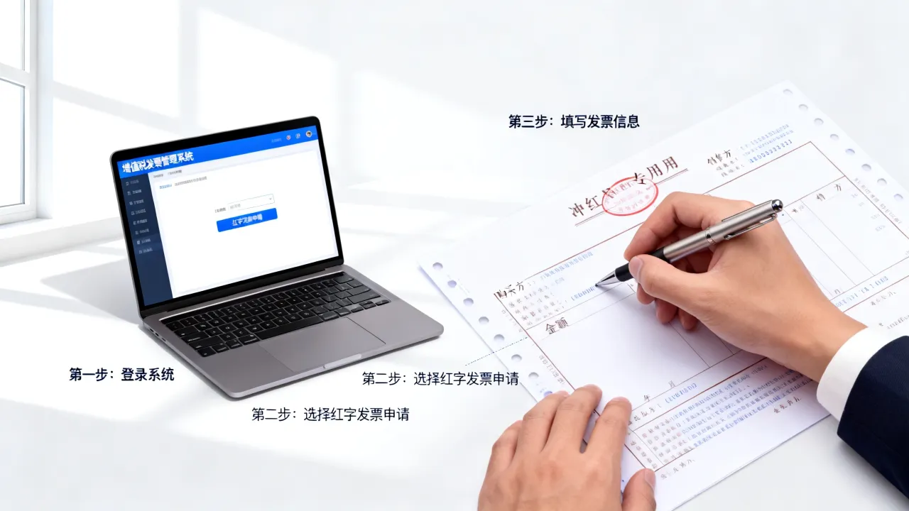 如何冲专票?红字发票申请流程详解,冲红专用发票步骤-图1 如何冲专票?红字发票申请流程详解,冲红专用发票步骤-图1