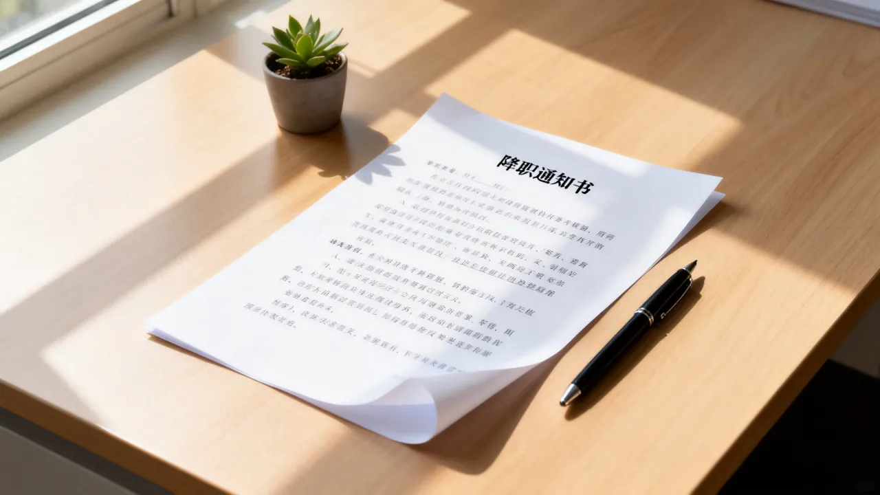 人事降职通知怎么写才规范?降职通知书范文及注意事项
