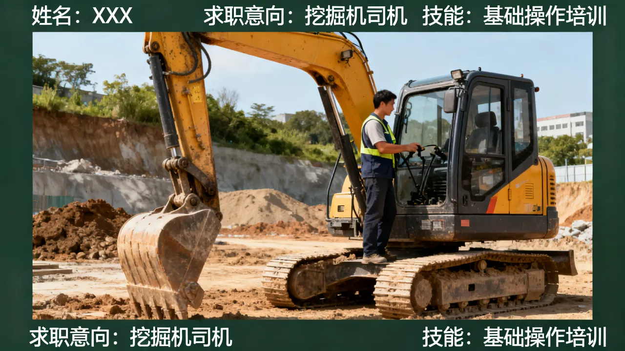 挖掘机司机简历怎么写，没有任何经验能应聘成功吗