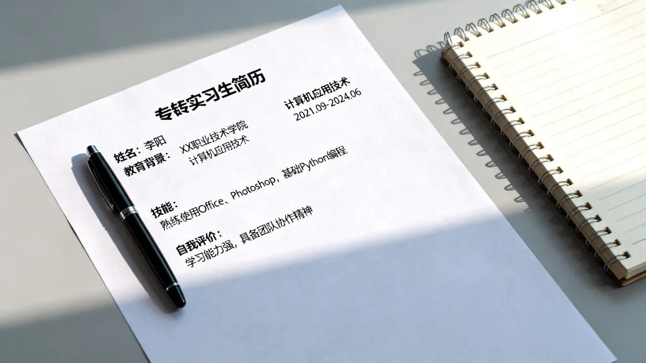 大专实习生简历怎么写，大专实习生简历没有实习经历怎么写