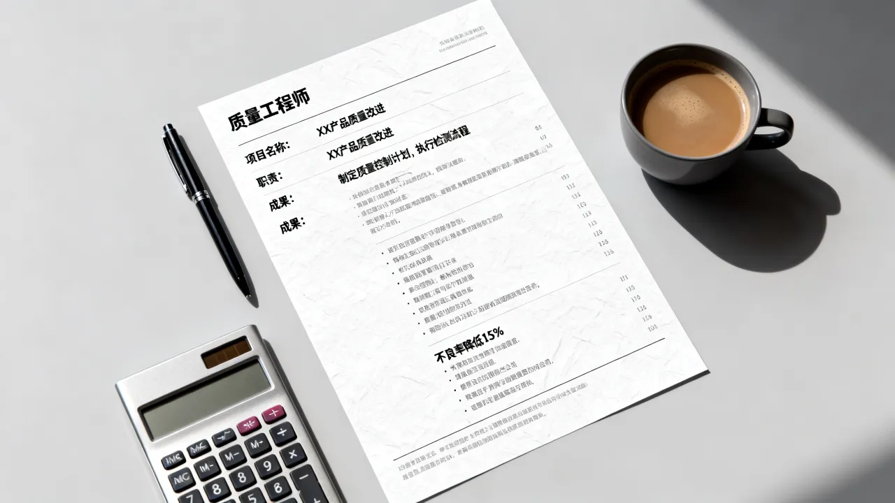 质量工程师怎么写简历,质量工程师简历项目经验怎么写-图2 质量工程师怎么写简历,质量工程师简历项目经验怎么写-图2