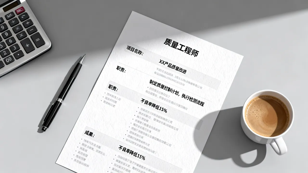 质量工程师怎么写简历,质量工程师简历项目经验怎么写-图3 质量工程师怎么写简历,质量工程师简历项目经验怎么写-图3