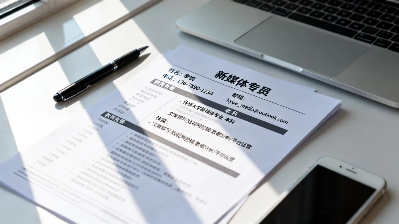 新媒体专员简历怎么写？没有经验能通过筛选吗，优秀模板-图1
