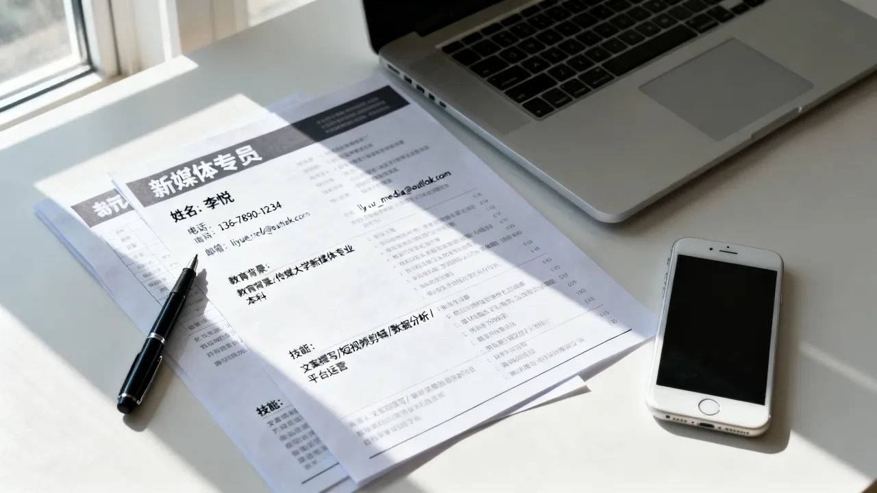 新媒体专员简历怎么写？没有经验能通过筛选吗，优秀模板-图3