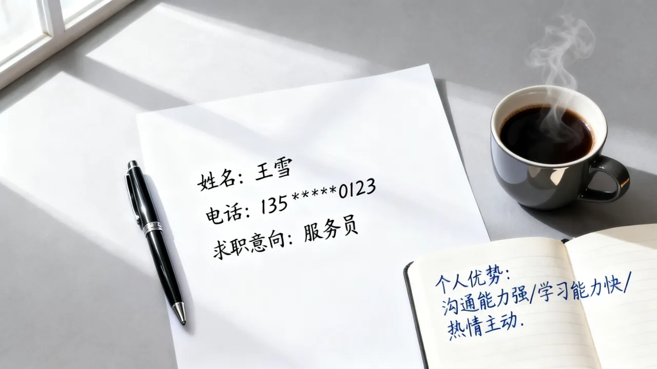 做服务员简历怎么写?没经验怎么突出优势?