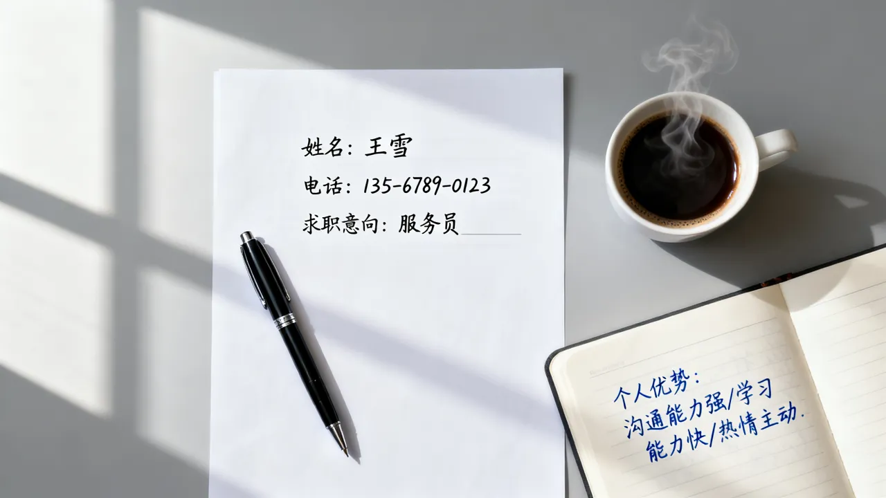 做服务员简历怎么写?没经验怎么突出优势?-图2 做服务员简历怎么写?没经验怎么突出优势?-图2