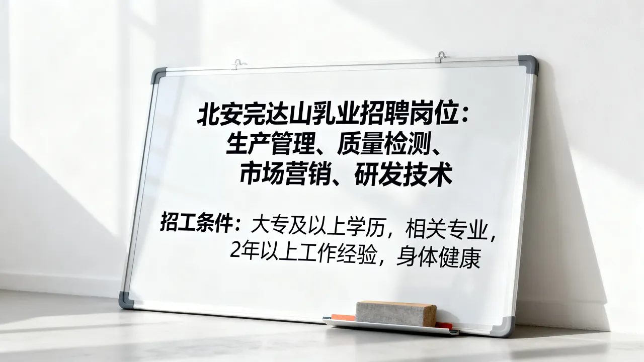 北安完达山乳业招聘有哪些岗位?招工条件如何-图2 北安完达山乳业招聘有哪些岗位?招工条件如何-图2