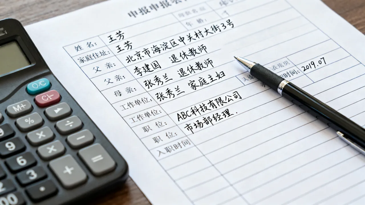 申报表个人简历怎么写?家庭情况和工作经历如何填?