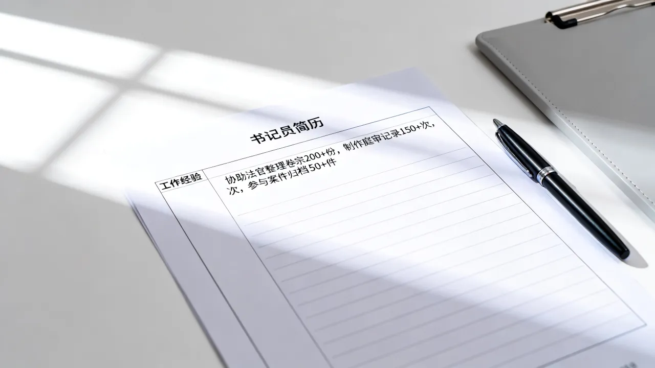 书记员个人简历怎么写?书记员简历工作经验怎么写更好,模板+范文-图2 书记员个人简历怎么写?书记员简历工作经验怎么写更好,模板+范文-图2