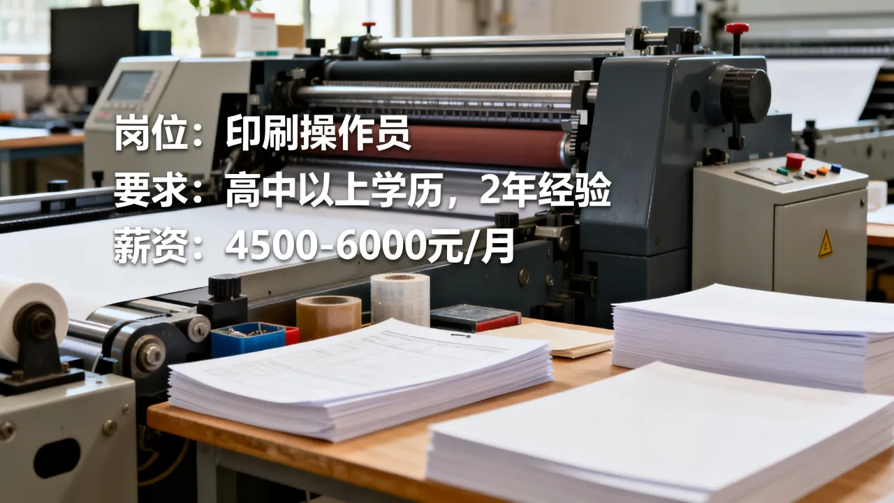 天水秦州印刷公司招聘信息哪里看?岗位要求及薪资待遇如何