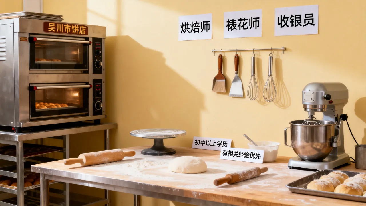 吴川市饼店招聘有哪些岗位,吴川饼店招工条件是什么
