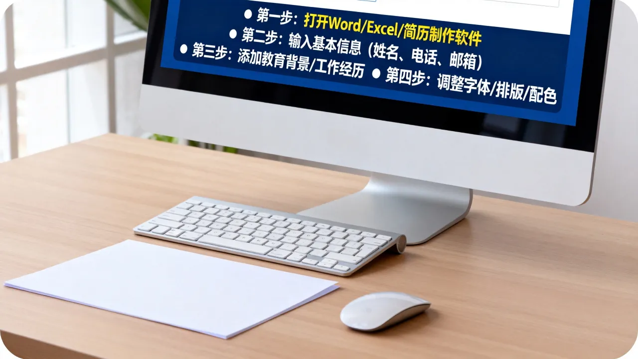 怎么在电脑做简历,电脑制作个人简历的详细步骤和技巧是什么?