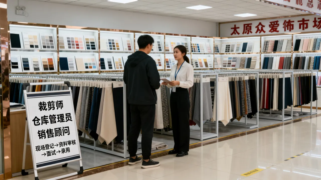 太原众爱布料市场招聘什么岗位?,太原众爱布料市场怎么应聘?-图1 太原众爱布料市场招聘什么岗位?,太原众爱布料市场怎么应聘?-图1