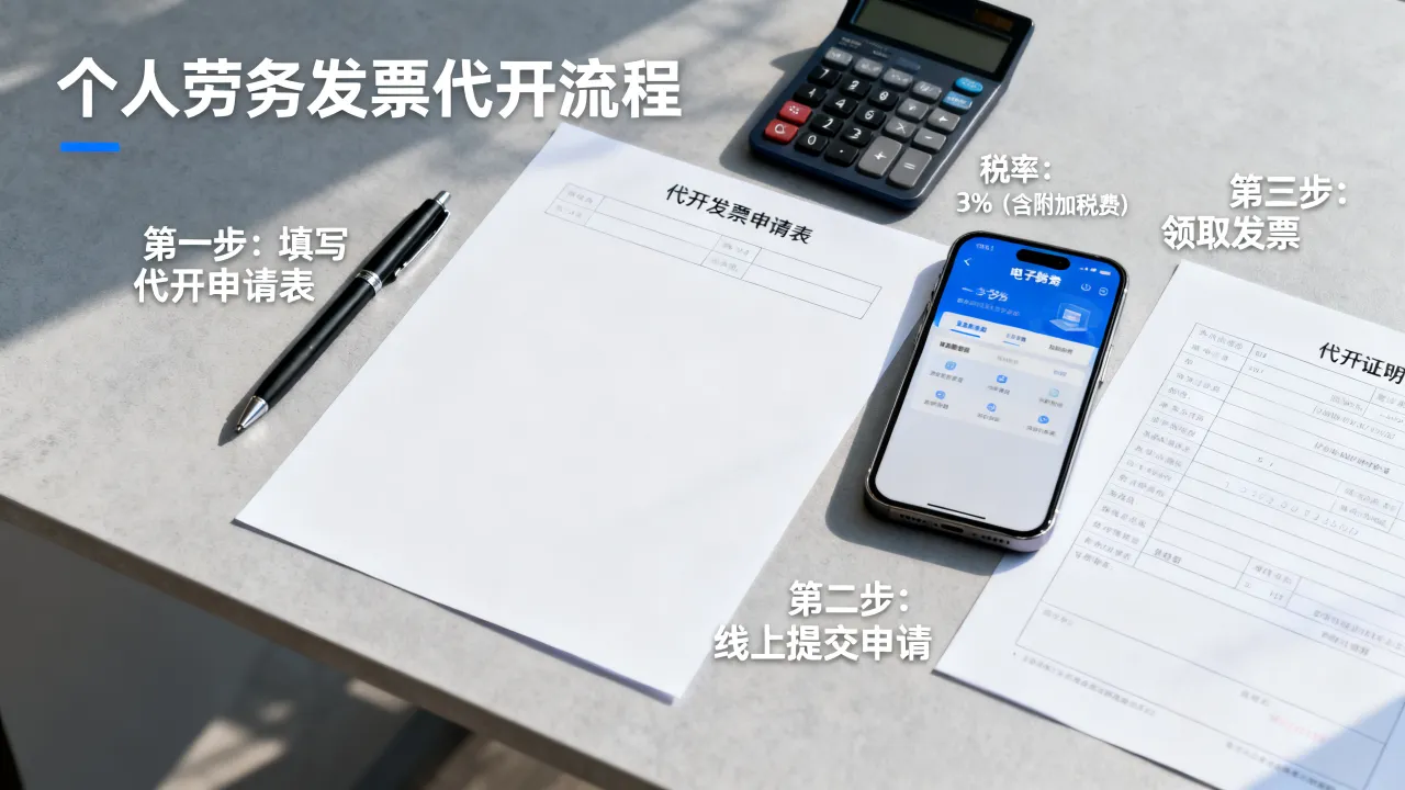 发票如何开?个人劳务发票代开流程及税率是多少-图2 发票如何开?个人劳务发票代开流程及税率是多少-图2