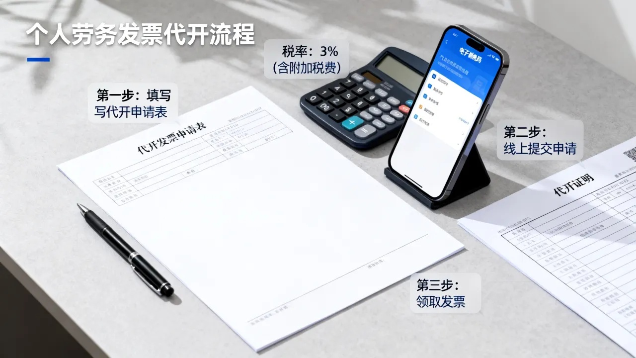 发票如何开?个人劳务发票代开流程及税率是多少-图3 发票如何开?个人劳务发票代开流程及税率是多少-图3