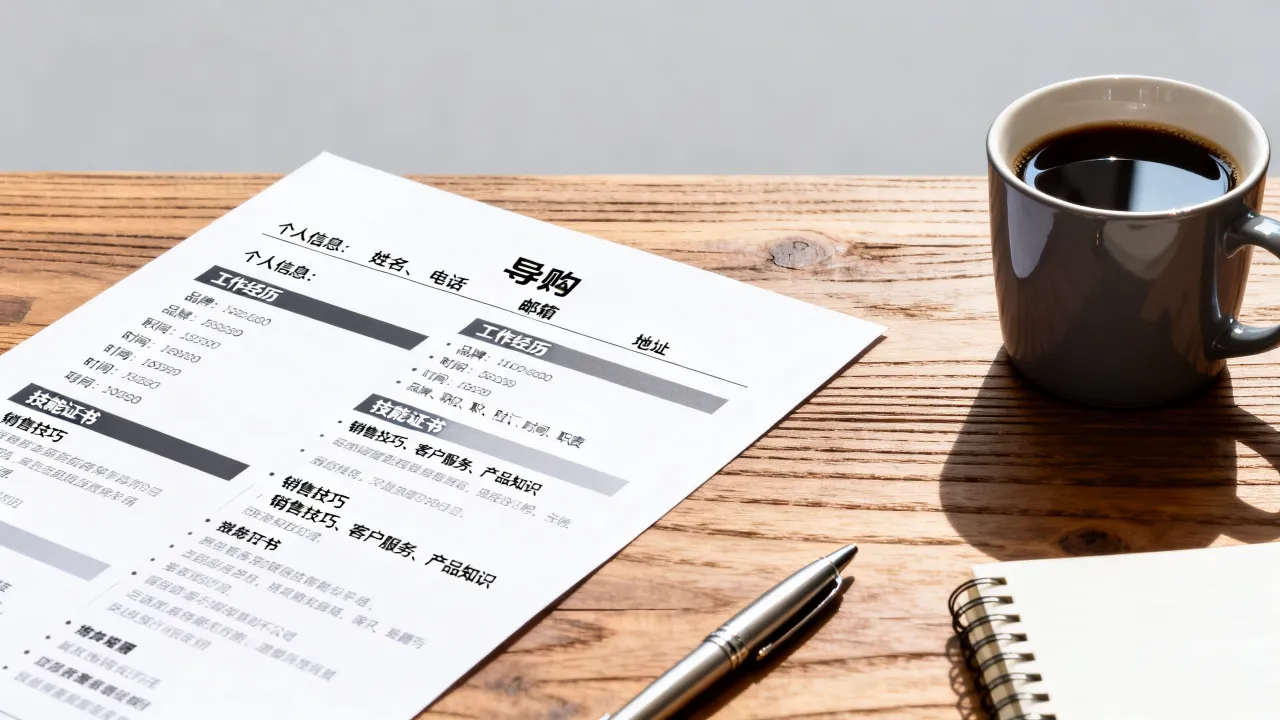 导购简历怎么写,导购简历怎么写才能吸引面试官?-图1 导购简历怎么写,导购简历怎么写才能吸引面试官?-图1