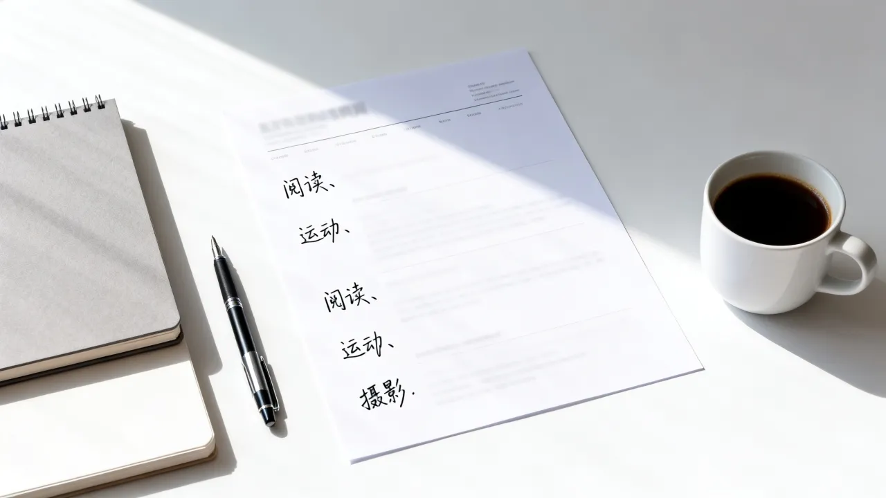 简历爱好怎么填,简历个人爱好怎么写才出彩-图3 简历爱好怎么填,简历个人爱好怎么写才出彩-图3