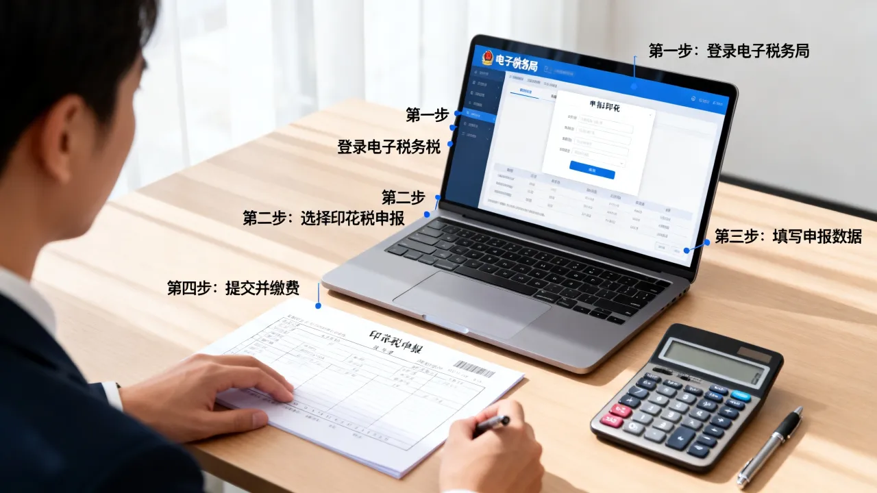 如何报印花税?印花税申报流程及网上申报怎么操作