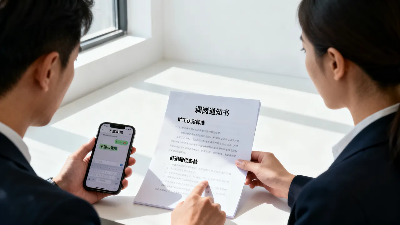 人事调岗不服从算旷工吗,公司单方调岗辞退有赔偿吗-图2 人事调岗不服从算旷工吗,公司单方调岗辞退有赔偿吗-图2