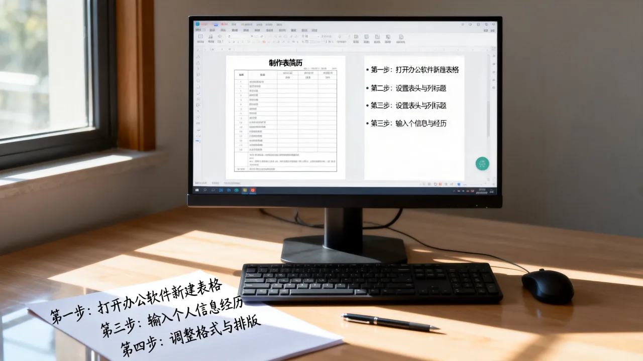 怎么制作表格简历，用办公软件制作表格简历的步骤是什么？