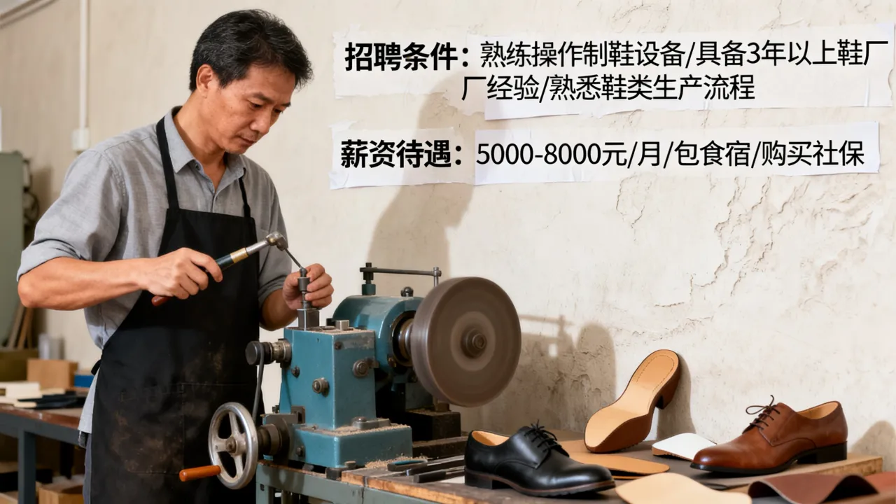 惠东大岭鞋厂师付招聘有哪些条件,薪资待遇如何?-图1 惠东大岭鞋厂师付招聘有哪些条件,薪资待遇如何?-图1