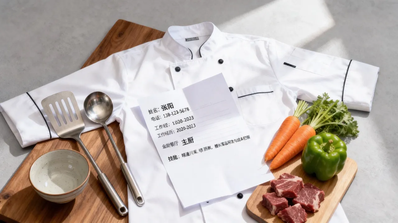 厨师求职怎么写？厨师求职简历怎么写范文模板-图1