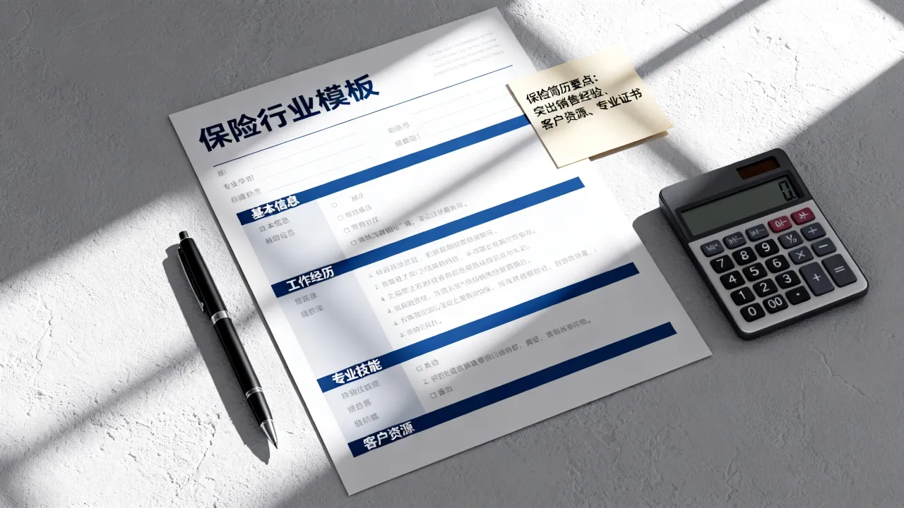 保险简历怎么写，保险行业简历模板怎么制作？-图2