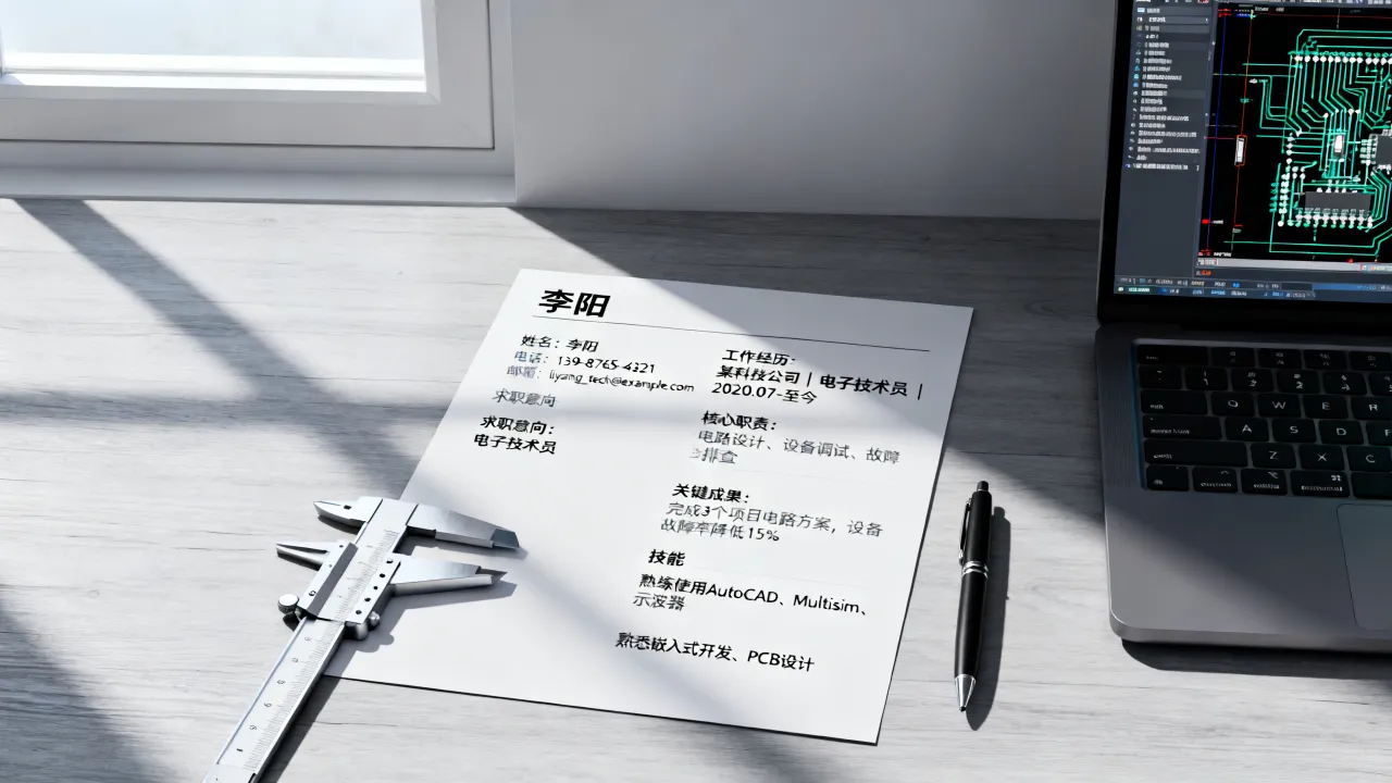 技术员简历怎么写,技术员简历模板有哪些类型