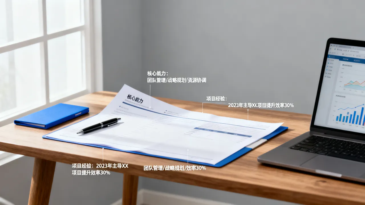 主管简历怎么写，如何有效突出核心能力和项目经验？-图1