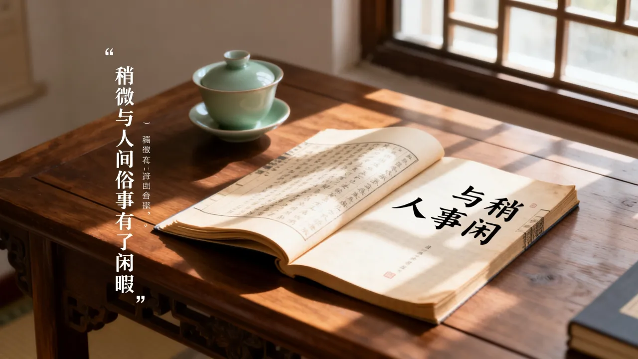 稍与人事闲是什么意思，稍与人事闲出自哪首诗？-图1