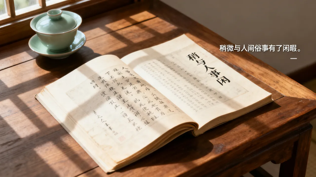 稍与人事闲是什么意思，稍与人事闲出自哪首诗？-图3