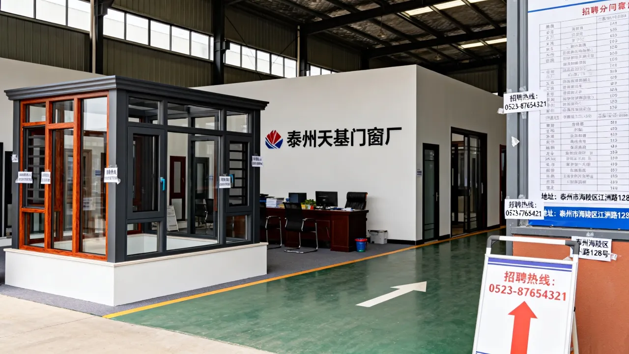 泰州天基门窗厂招聘吗，泰州天基门窗厂招聘信息电话地址在哪看-图1