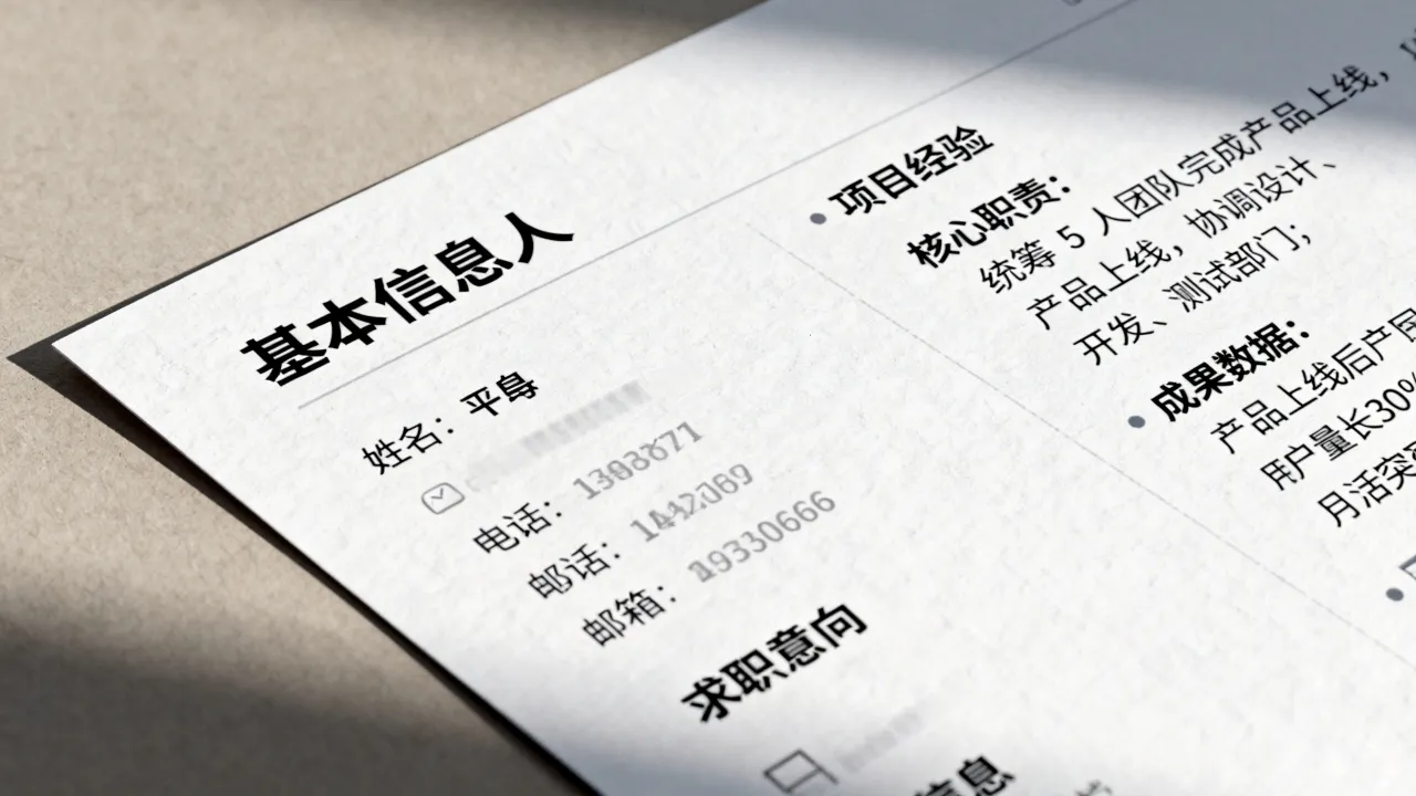 负责人简历怎么写?项目负责人简历突出哪些重点?-图1 负责人简历怎么写?项目负责人简历突出哪些重点?-图1