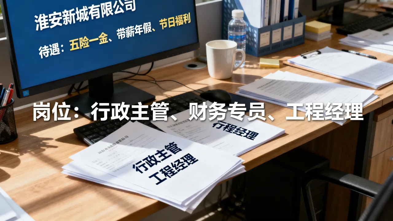 淮安新城有限公司招聘哪些岗位,待遇怎么样?-图1 淮安新城有限公司招聘哪些岗位,待遇怎么样?-图1