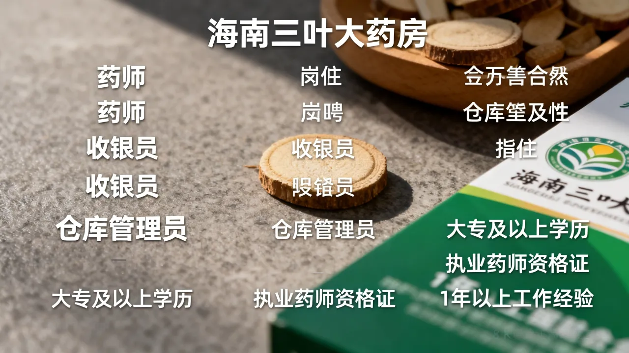 海南三叶大药房招聘岗位有哪些,招聘条件及要求是什么?-图3 海南三叶大药房招聘岗位有哪些,招聘条件及要求是什么?-图3