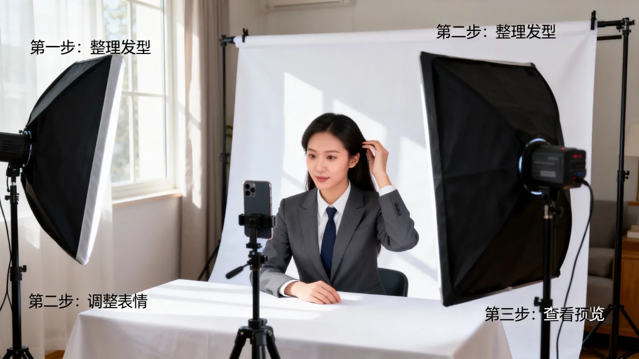 简历照片怎么做的,自己在家拍简历照片的详细步骤有哪些?-图2 简历照片怎么做的,自己在家拍简历照片的详细步骤有哪些?-图2