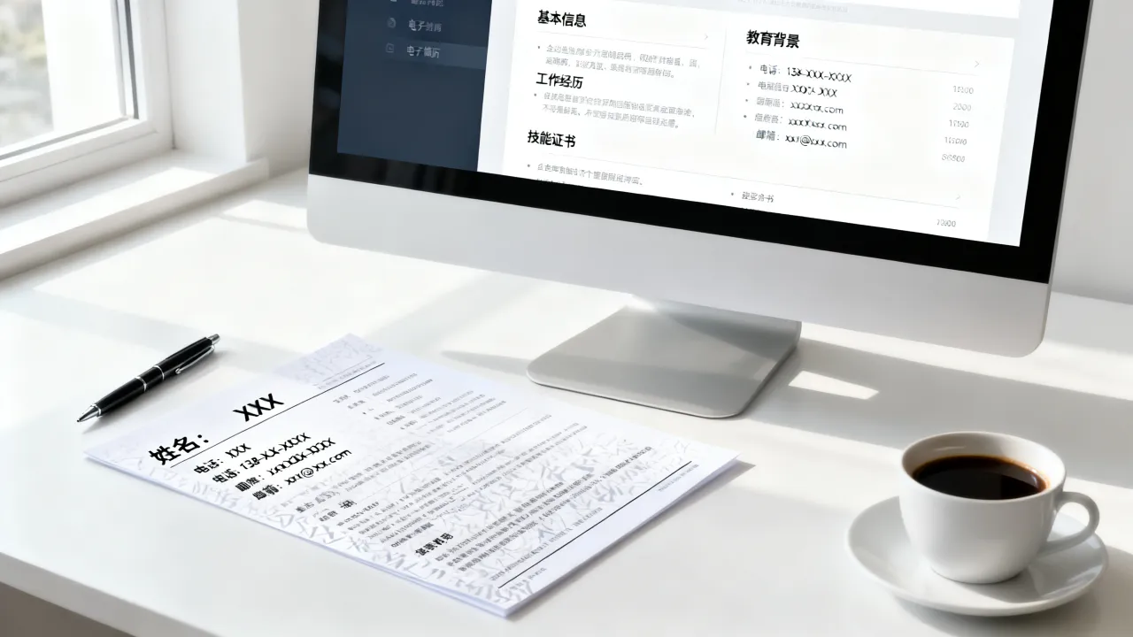电子个人简历怎么写,电子简历模板格式标准