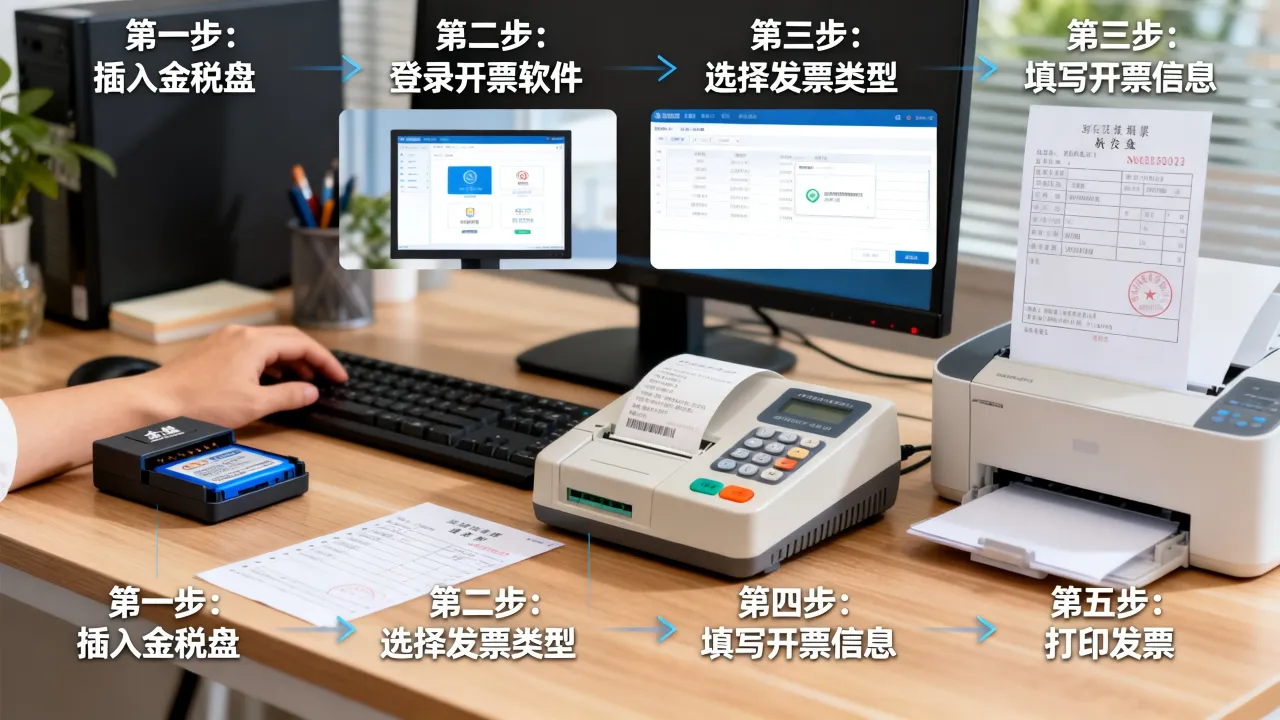 金税盘如何开票?税控盘开票操作流程详解,金税盘开票步骤教程-图2 金税盘如何开票?税控盘开票操作流程详解,金税盘开票步骤教程-图2