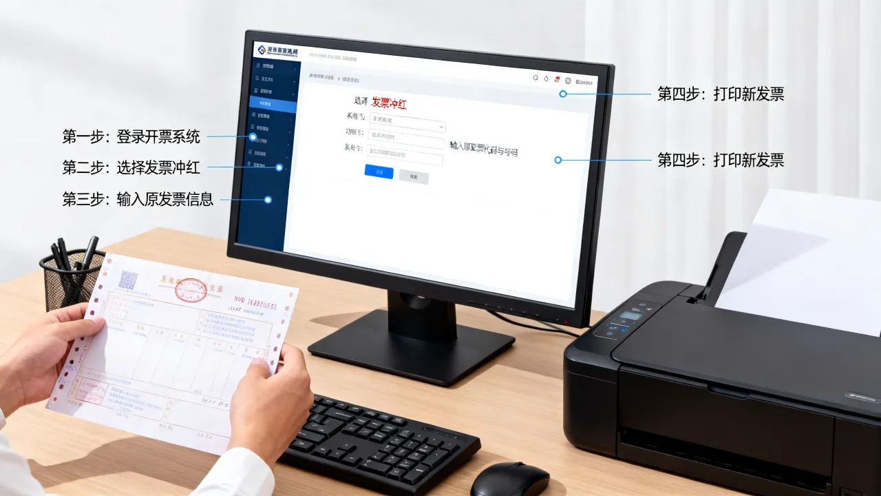 普票如何冲红,普通发票冲红的具体操作步骤是什么?