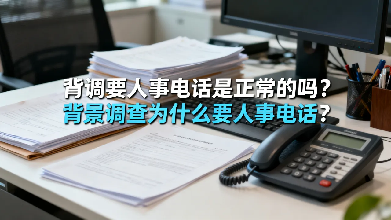 背调要人事电话是正常的吗?,背景调查为什么要人事电话?-图1 背调要人事电话是正常的吗?,背景调查为什么要人事电话?-图1