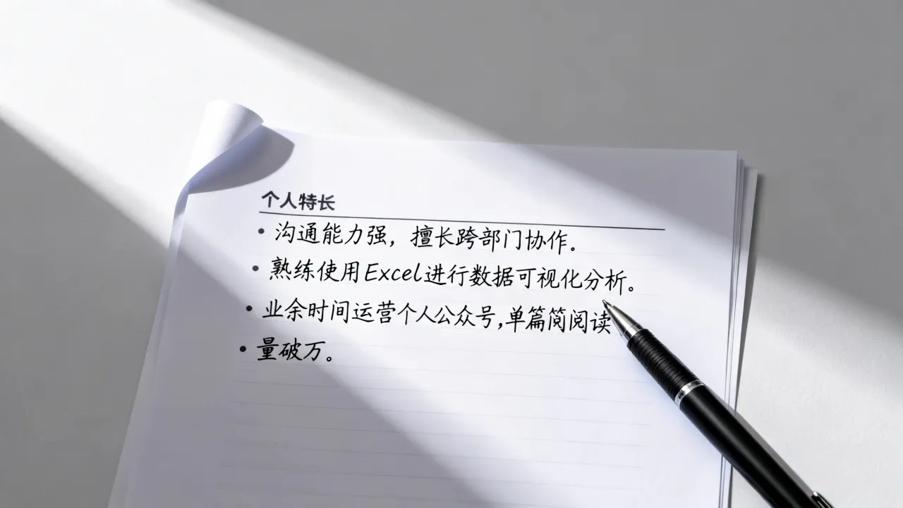 应聘填特长怎么写,简历个人特长怎么写吸引HR?-图2 应聘填特长怎么写,简历个人特长怎么写吸引HR?-图2
