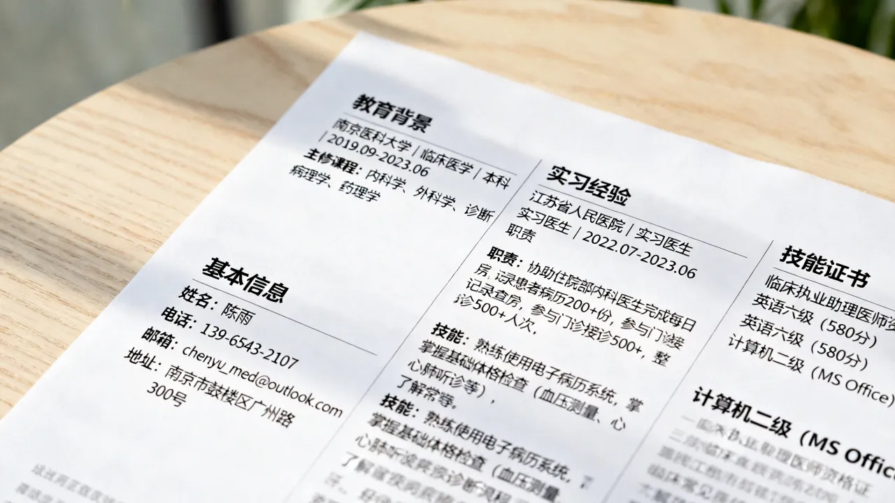 临床的简历怎么写,临床医学专业的简历应该如何突出实习经验?-图1 临床的简历怎么写,临床医学专业的简历应该如何突出实习经验?-图1