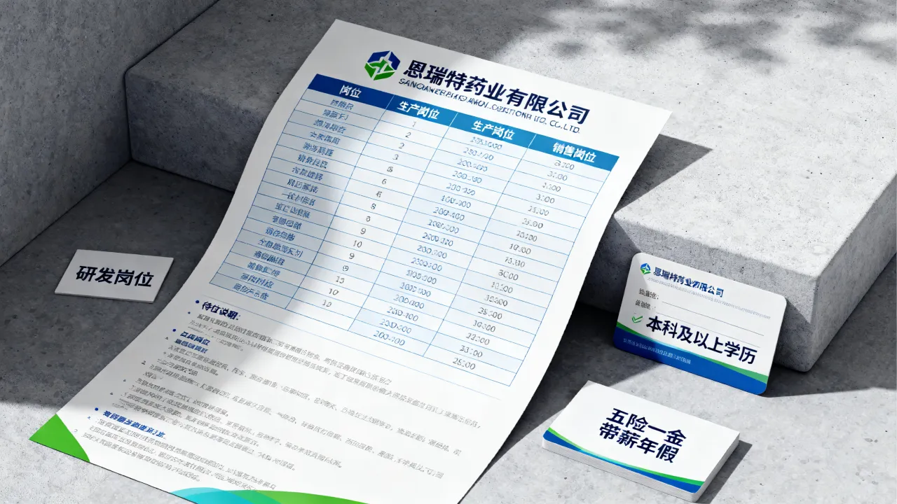 恩瑞特药业有限公司招聘有哪些岗位,恩瑞特药业招聘条件待遇怎么样?-图1 恩瑞特药业有限公司招聘有哪些岗位,恩瑞特药业招聘条件待遇怎么样?-图1