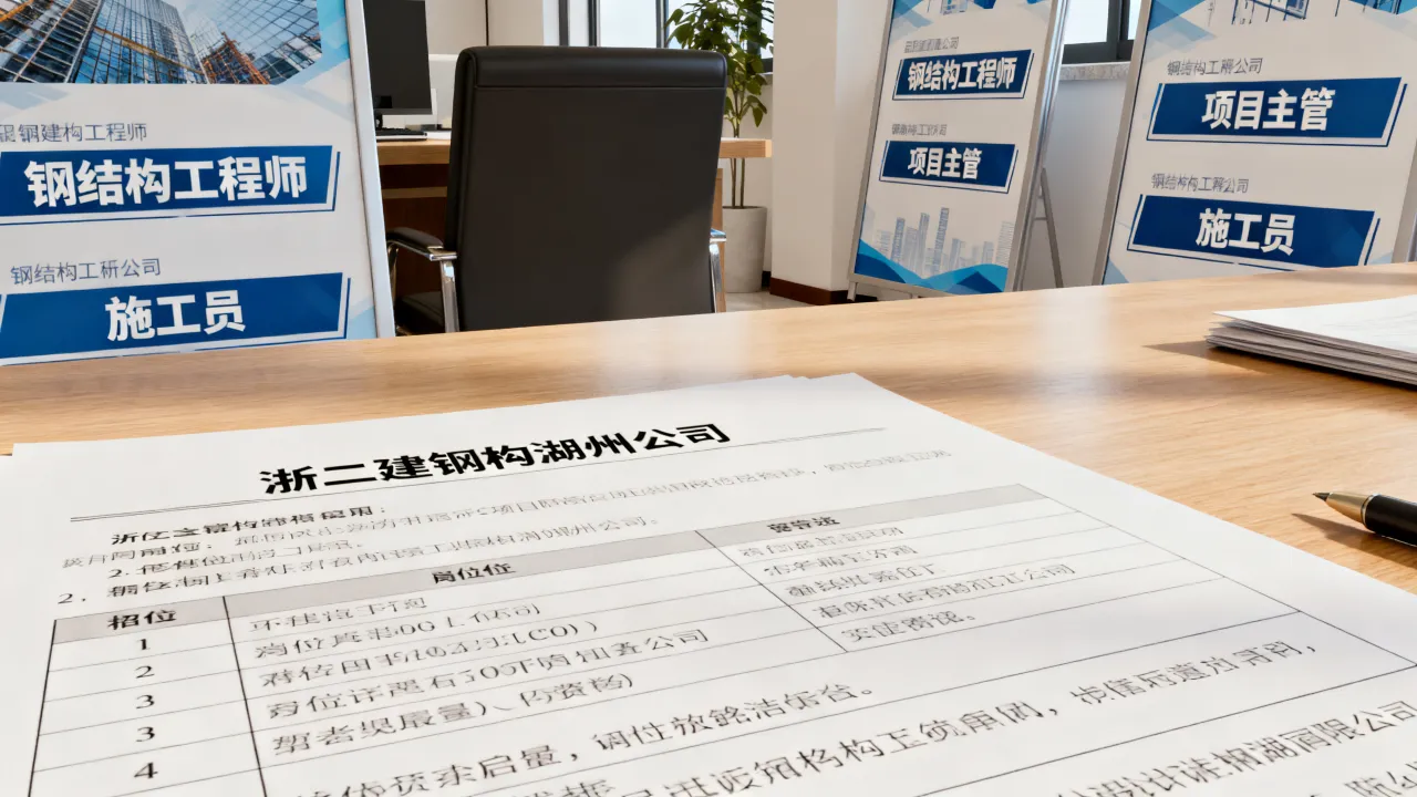 浙二建钢构湖州公司招聘有哪些岗位,湖州钢构招聘最新信息查询?-图1 浙二建钢构湖州公司招聘有哪些岗位,湖州钢构招聘最新信息查询?-图1