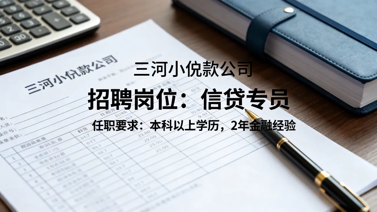三河小额贷款招聘信息有哪些，三河小额贷款公司招聘条件是什么-图1
