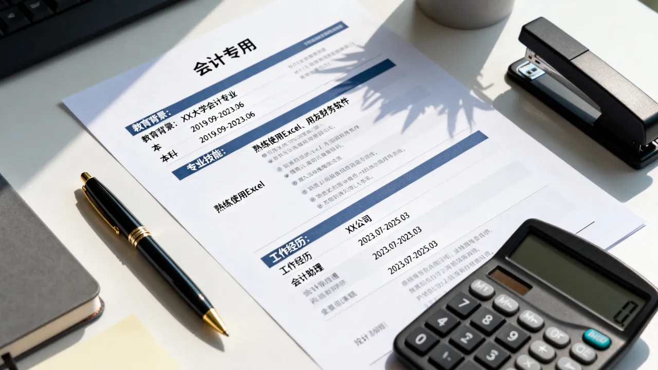 会计专业怎么写简历,会计专业简历有哪些写作技巧?-图3 会计专业怎么写简历,会计专业简历有哪些写作技巧?-图3