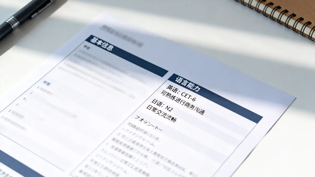简历的语言能力怎么写,如何描述才能让面试官眼前一亮