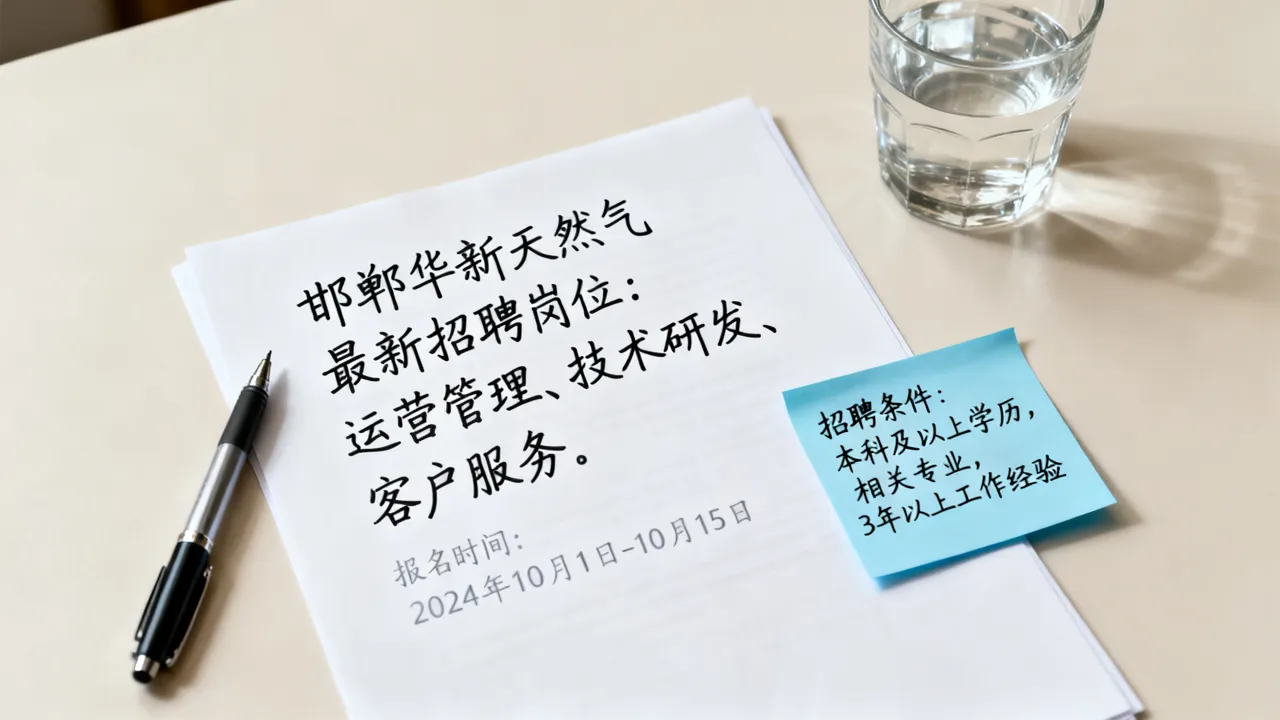 邯郸华新天然气最新招聘有哪些岗位?报名时间及招聘条件是什么